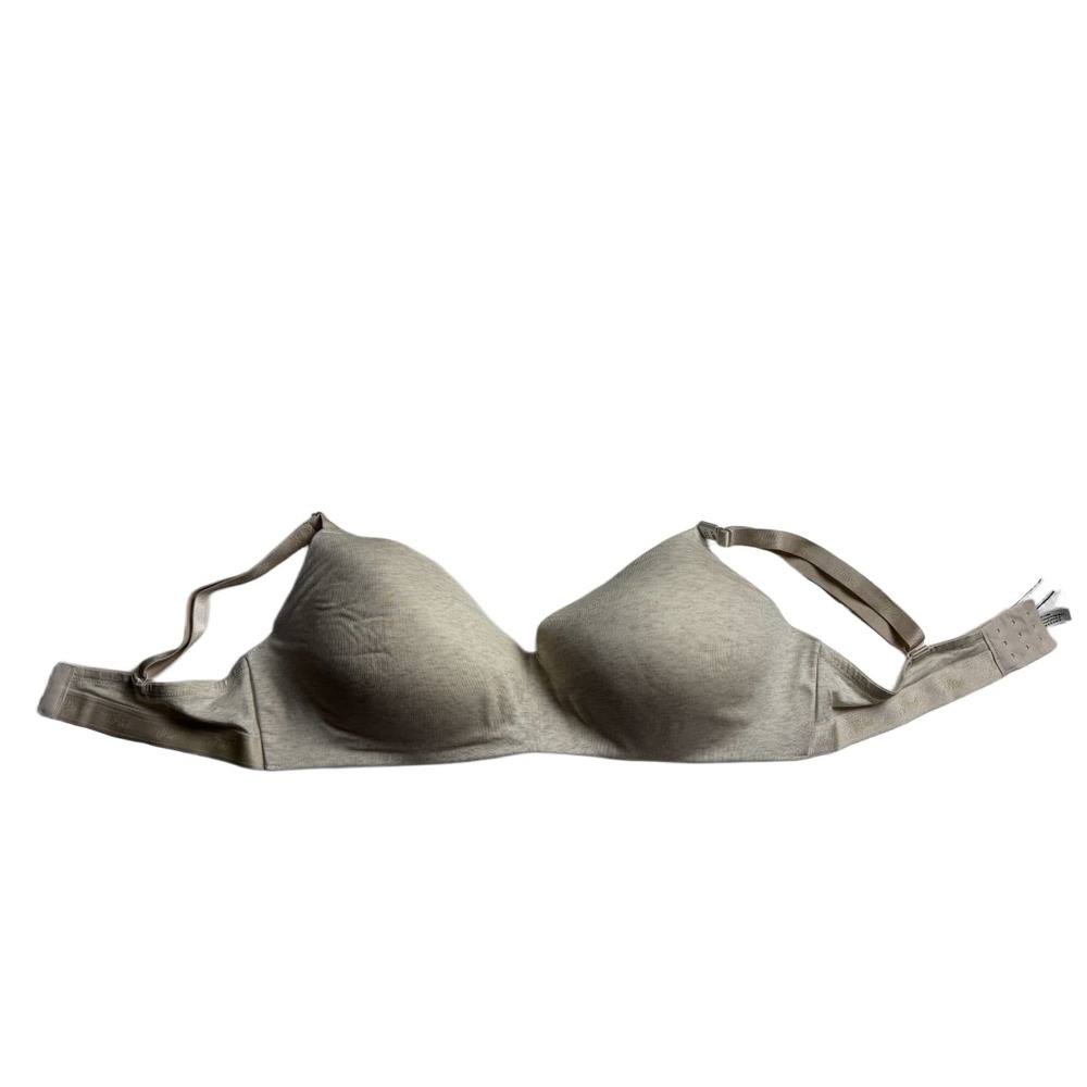 Victoria's Secret PINK Wireless Push Up Bra 40DD Lightly Lined Heather Beige NWT